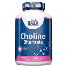 Комплекс для кожи, волос, ногтей Haya Labs Choline Bitartrate 500 mg 100 Caps