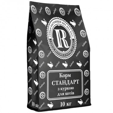  Ройчер Стандарт Курица (черный). Куриное мясо, куриная печень гидролизованная. 10кг.