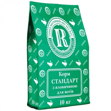  Ройчер Стандарт Говядина (зеленый). Говядина, куриная печень гидролизованная. 10кг.