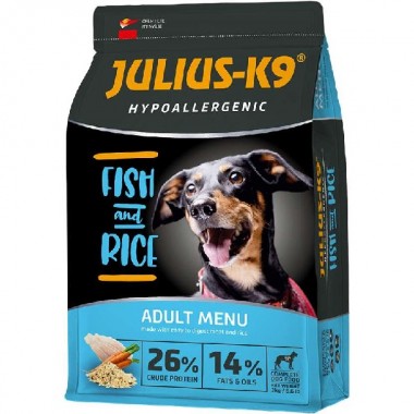  Julius K-9 Рыба и Рис Fish&Rice Гипоаллергенный для собак. (3кг)