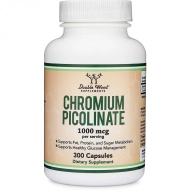Микроэлемент Хром Double Wood Chromium Picolinate 1000 mcg (2 caps per serving) 300 Caps Микроэлемент Хром Double Wood Chromium Picolinate 1000 mcg (2 caps per serving) 300 Caps