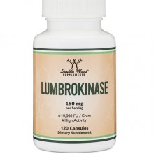 Комплекс для профилактики давления и кровообращения Double Wood Lumbrokinase 150 mg 10000 FU (2 caps per serving) 120 Caps