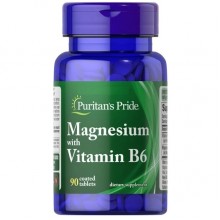 Витаминно-минеральный комплекс Puritan's Pride Magnesium with Vitamin B6 90 Tabs