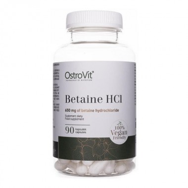 Бетаина гидрохлорид OstroVit Betaine HCL 90 Caps Бетаина гидрохлорид OstroVit Betaine HCL 90 Caps