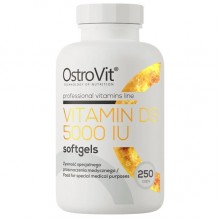 Витамин D для спорта OstroVit Vitamin D3 5000 IU 250 Softgels