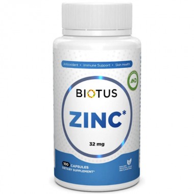 Микроэлемент Цинк Biotus Zinc 32 mg 100 Caps BIO-531019