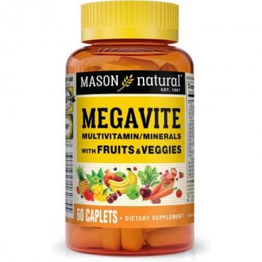 Витаминно-минеральный комплекс Mason Natural Megavite Fruits & Veggies 60 Caplets