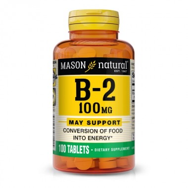 Рибофлавин Mason Natural Vitamin B2 100 mg 100 Tabs Рибофлавин Mason Natural Vitamin B2 100 mg 100 Tabs