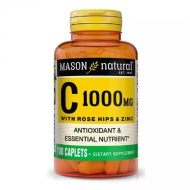 Витамин C Mason Natural Vitamin C 1000 mg with Rose Hips & Zinc 100 Caplets Витамин C Mason Natural Vitamin C 1000 mg with Rose Hips & Zinc 100 Caplets