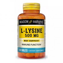 Лизин Mason Natural L-Lysine 500 mg 100 Tabs Лизин Mason Natural L-Lysine 500 mg 100 Tabs