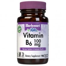 Пиридоксин Bluebonnet Nutrition Vitamin B6 100 mg 90 Veg Caps