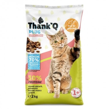  Thank'Q для стерилизованных кошек сухой корм с курицей 2кг