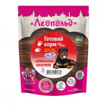 Леопольд Готовый корм с мясом птицы, рисом и овощами для собак, пауч (дой-пак) 500 г (12шт/уп)