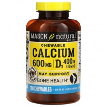 Микроэлемент Кальций Mason Natural Calcium 600 mg Plus Vitamin D3 100 Chewables Cafe Mocha Микроэлемент Кальций Mason Natural Calcium 600 mg Plus Vitamin D3 100 Chewables Cafe Mocha