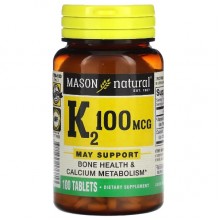 Витамин K Mason Natural Vitamin K2 100 mcg 100 Tabs Витамин K Mason Natural Vitamin K2 100 mcg 100 Tabs