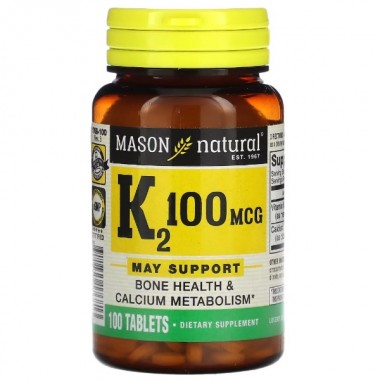 Витамин K Mason Natural Vitamin K2 100 mcg 100 Tabs