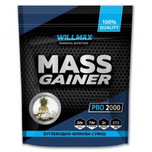 Гейнер Willmax Mass Gainer 2000 g /20 servings/ Pineapple Coconut