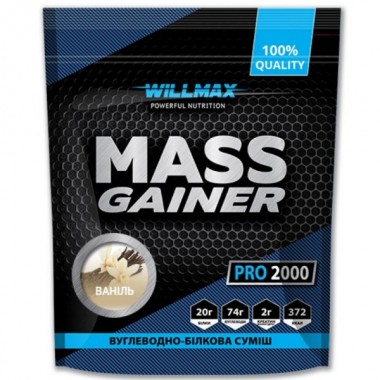 Гейнер Willmax Mass Gainer 2000 g /20 servings/ Vanilla
