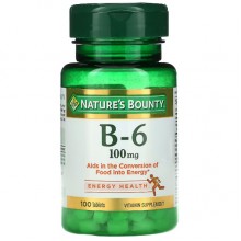 Пиридоксин Nature's Bounty Vitamin B6 100 mg 100 Tabs