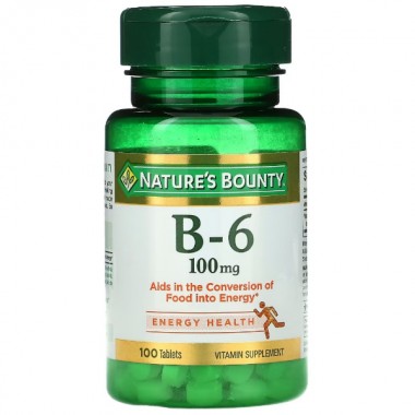 Пиридоксин Nature's Bounty Vitamin B6 100 mg 100 Tabs