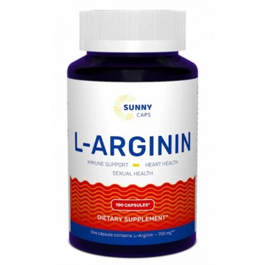Аргинин Sunny Caps L-Arginine 750 mg 100 Caps