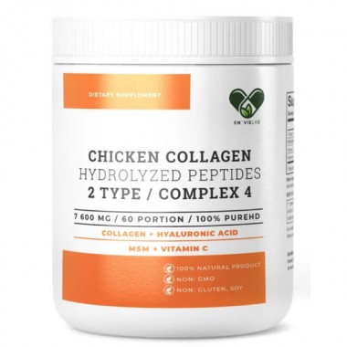 Коллаген En`vie Lab Chicken Collagen Complex 4 (2 TYPE) 456 g /60 servings/ Pure