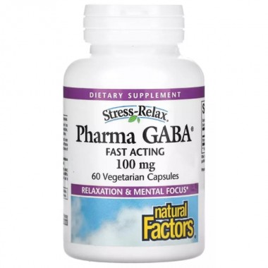 Аминокомплекс Natural Factors Stress-Relax Pharma GABA 100 mg 60 Veg Caps Аминокомплекс Natural Factors Stress-Relax Pharma GABA 100 mg 60 Veg Caps