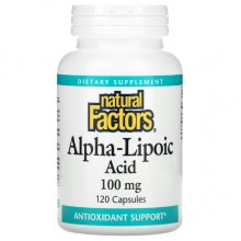 Альфа-липоевая кислота Natural Factors Alpha-Lipoic Acid 100 mg 120 Caps