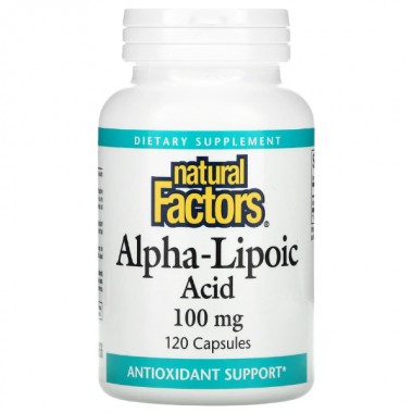 Альфа-липоевая кислота Natural Factors Alpha-Lipoic Acid 100 mg 120 Caps