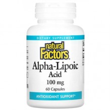 Альфа-липоевая кислота Natural Factors Alpha-Lipoic Acid 100 mg 60 Caps Альфа-липоевая кислота Natural Factors Alpha-Lipoic Acid 100 mg 60 Caps