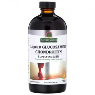 Препарат для суставов и связок Nature's Answer Liquid Glucosamine Chondroitin 480 ml /32 servings/ Orange