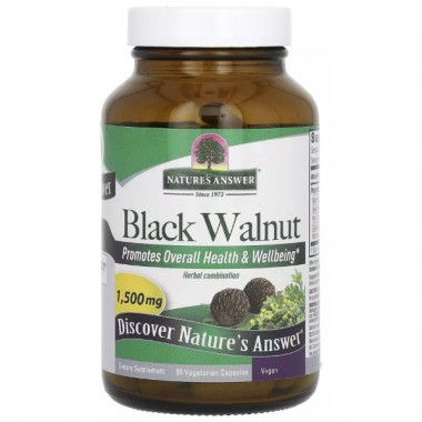 Черный орех Nature's Answer Black Walnut 1500 mg 90 Veg Caps