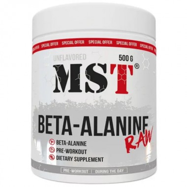 Бета-аланин для спорта MST Nutrition Beta-Alanine RAW 500 g /200 servings/ Бета-аланин для спорта MST Nutrition Beta-Alanine RAW 500 g /200 servings/