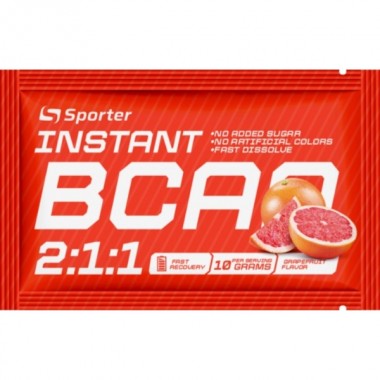 Аминокислота BCAA для спорта Sporter Instant ВСАА 2:1:1 10 g Graipfruit