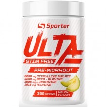Комплекс до тренировки Sporter Ulta Ulta Stim Free 350 g /25 servings/ Melon Комплекс до тренировки Sporter Ulta Ulta Stim Free 350 g /25 servings/ Melon