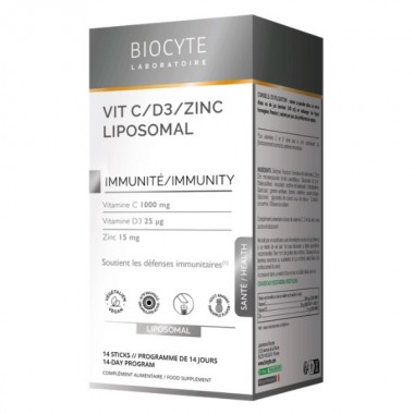 Витаминно-минеральный комплекс Biocyte VITAMINE C-D3-Zink Liposomal 14 sticks Pineapple