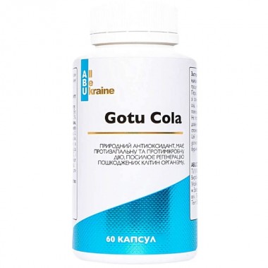 Комплекс для профилактики давления и кровообращения All be Ukraine Gotu Kola 60 Caps Комплекс для профилактики давления и кровообращения All be Ukraine Gotu Kola 60 Caps