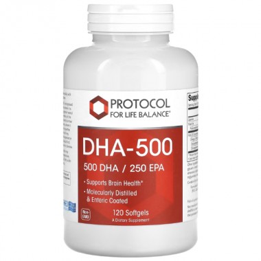Омега 3 Protocol for Life Balance DHA 500 mg 120 Softgels