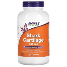 Акулий хрящ NOW Foods Shark Cartilage 750 mg 300 Caps