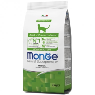  Monge Cat Adult с кроликом 1,5 Кг