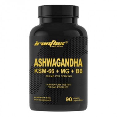 Натуральная добавка для спорта IronFlex Ashwadandha KSM-66 + Magnez 90 Veg Caps Натуральная добавка для спорта IronFlex Ashwadandha KSM-66 + Magnez 90 Veg Caps