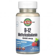 Витамин Б12 KAL Vitamin B-12 Methylcobalamin 1000 mcg 60 Lozenges Berry Витамин Б12 KAL Vitamin B-12 Methylcobalamin 1000 mcg 60 Lozenges Berry