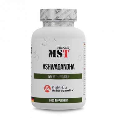 Ашфаганда для спорта MST Nutrition Ashwagandha KSM-66 120 Caps Ашфаганда для спорта MST Nutrition Ashwagandha KSM-66 120 Caps
