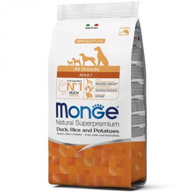  Monge Dog All breeds Adult утка, рис и картофель 15 Кг