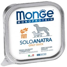 Влажный корм для собак Monge Dog Wet SOLO 100% утка 150 г