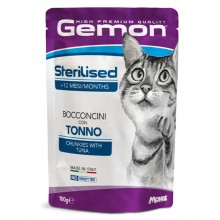 Влажный корм для котов Gemon Cat Wet Sterilized тунец с рыбкой дорогой 0,1 Кг