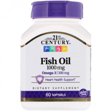Омега 3 21st Century Fish Oil /Omega 3, 1000mg/300mg 60 Softgels
