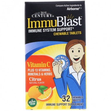 Натуральная добавка для иммунитета 21st Century ImmuBlast 32 Chewable Tabs Citrus