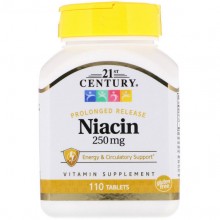 Ниацин 21st Century Niacin 250 mg 110 Tabs