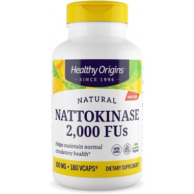 Комплекс для профилактики давления и кровообращения Healthy Origins Nattokinase 100 mg 180 Caps